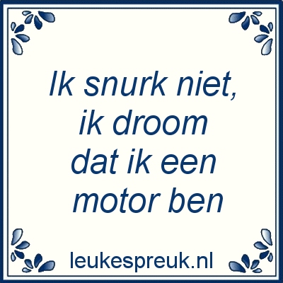 Quote Snurken Dromen Motor